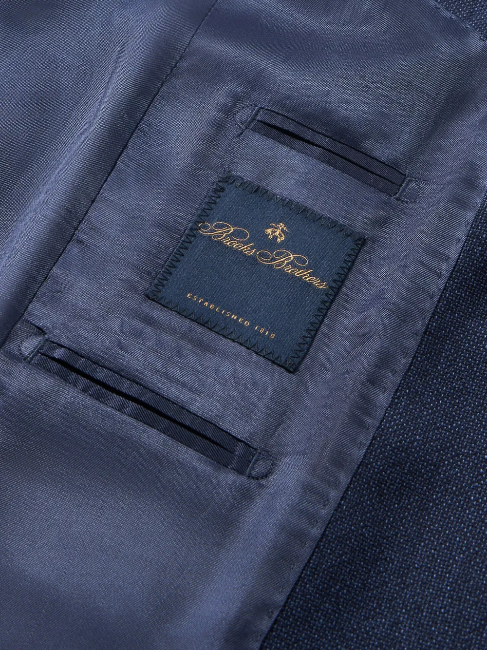 Brooks Brothers Hopsack blazer van scheerwol Blauw