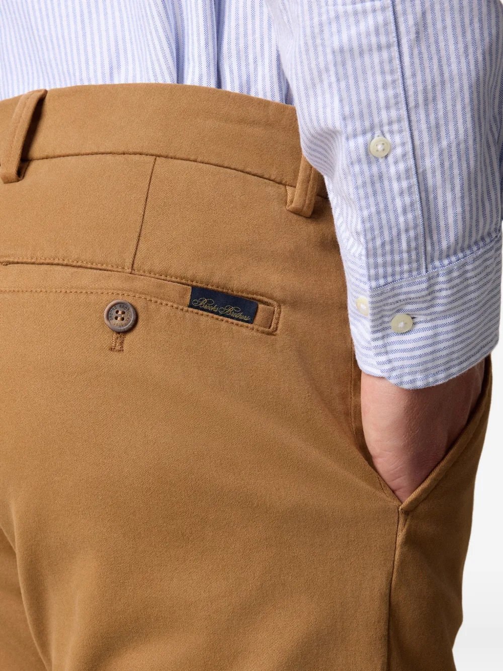 Brooks Brothers Broek van katoenblend Bruin