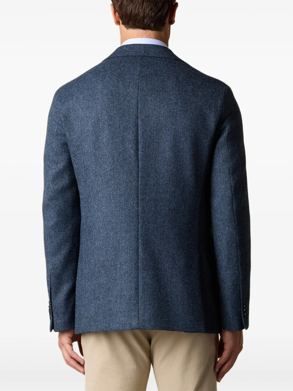 Brooks Brothers Blazer met visgraatpatroon Blauw