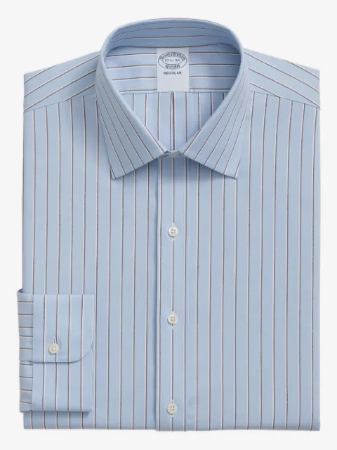 Brooks Brothers striped-pattern ainsley-collar shirt