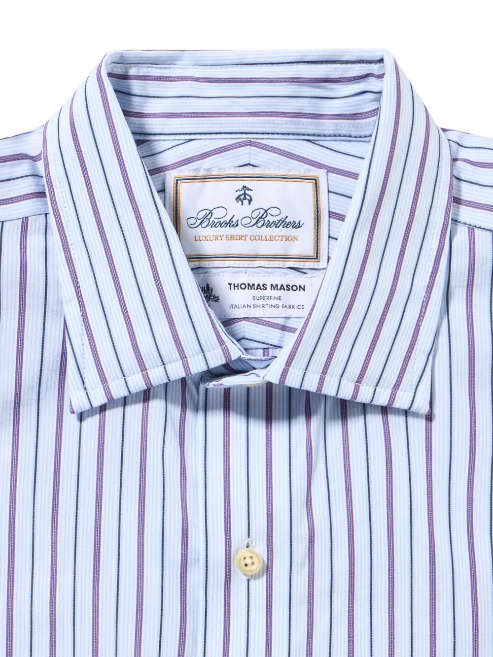 Brooks Brothers x Thomas Mason gestreept overhemd - Blauw