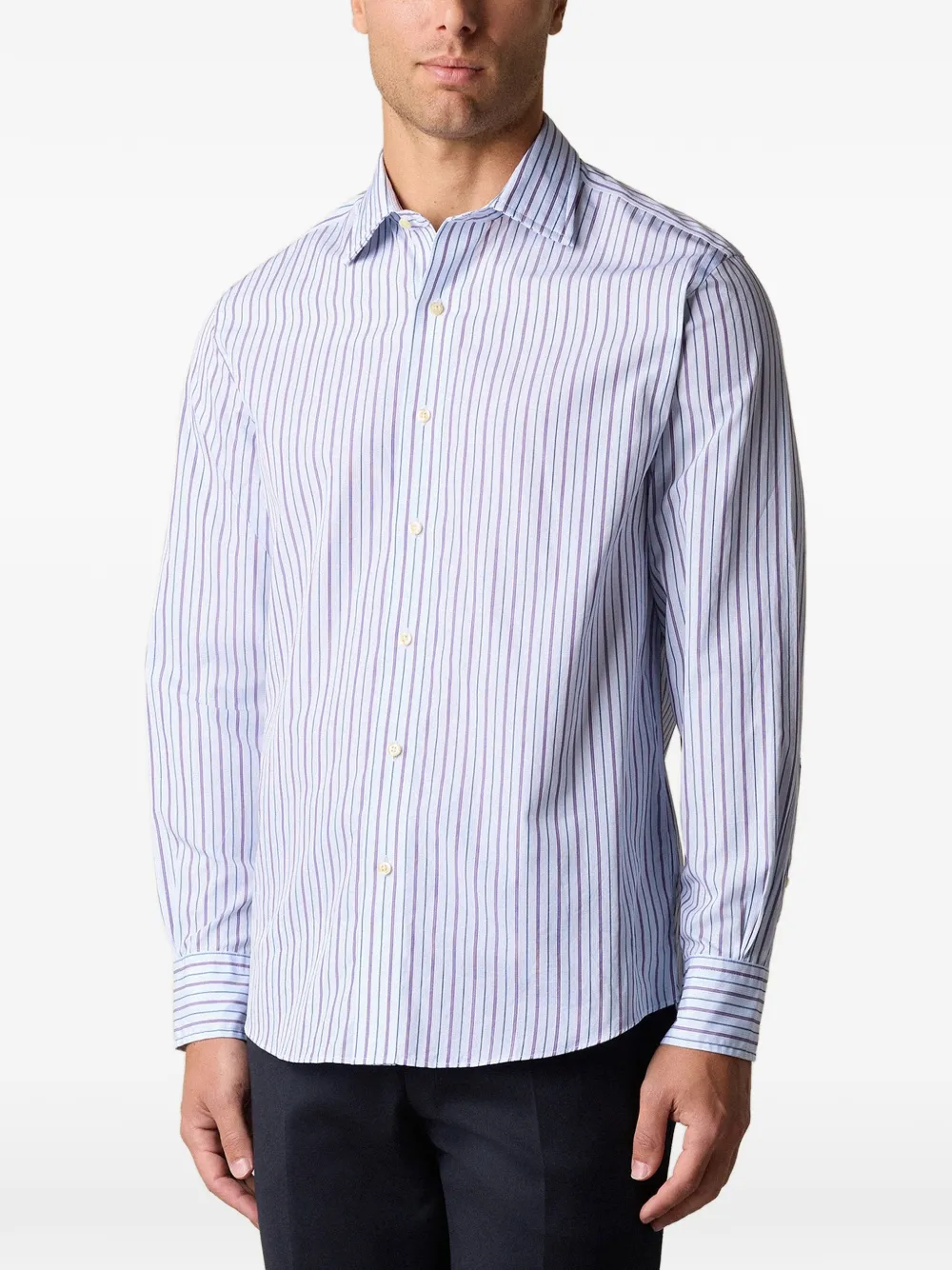  Brooks Brothers X Thomas Mason Striped-pattern Shirt - Blue 