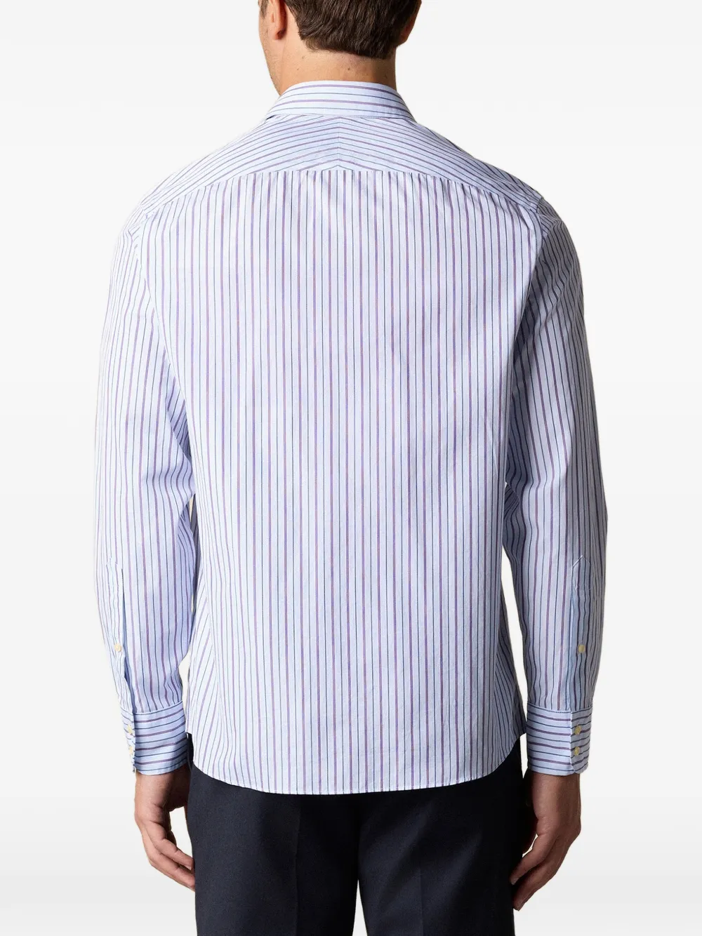 Brooks Brothers x Thomas Mason gestreept overhemd Blauw