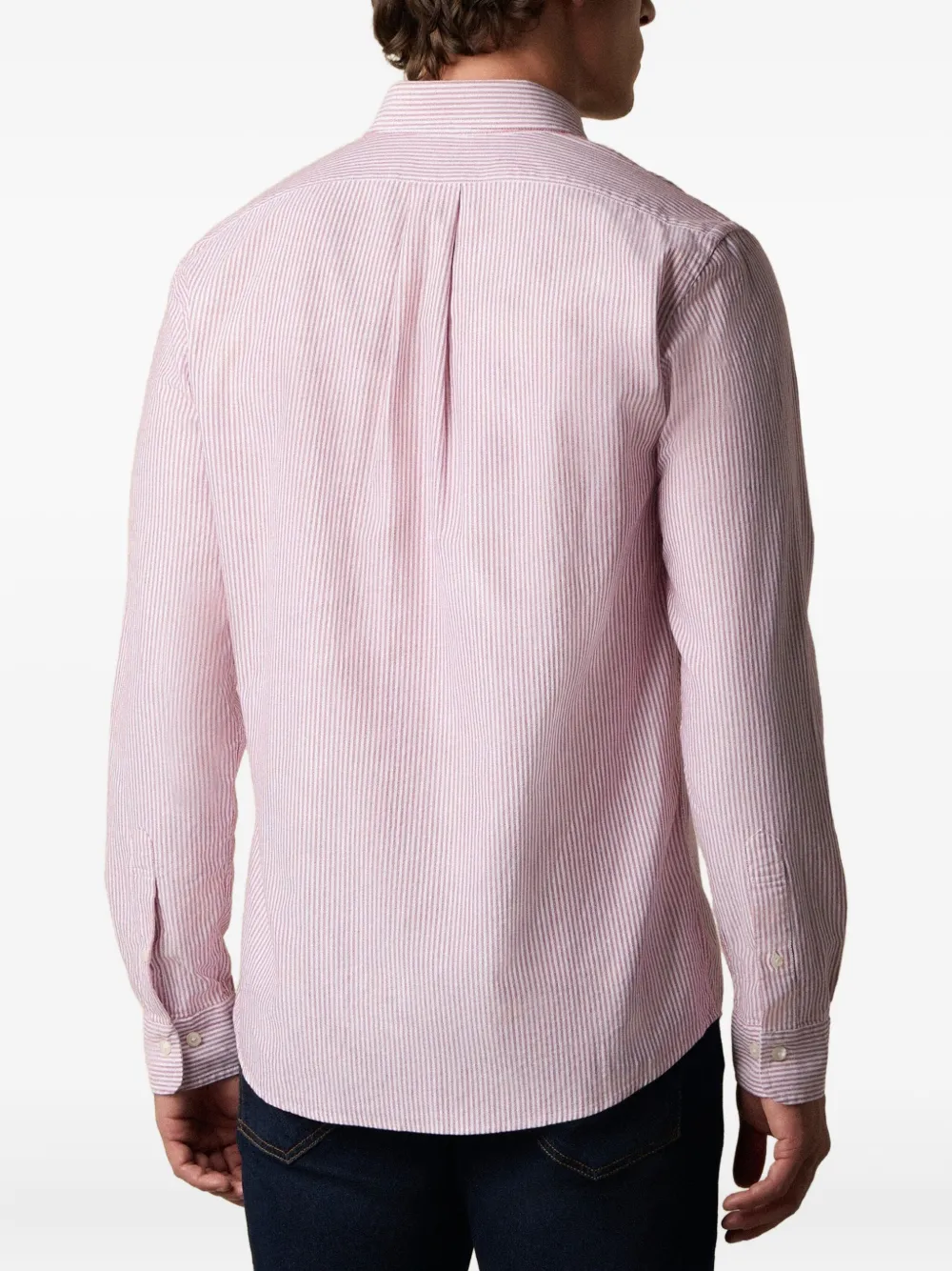 Brooks Brothers Gestreept katoenen overhemd Rood
