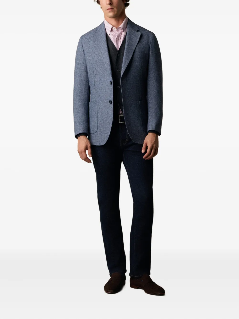 Brooks Brothers Gestreept katoenen overhemd Rood