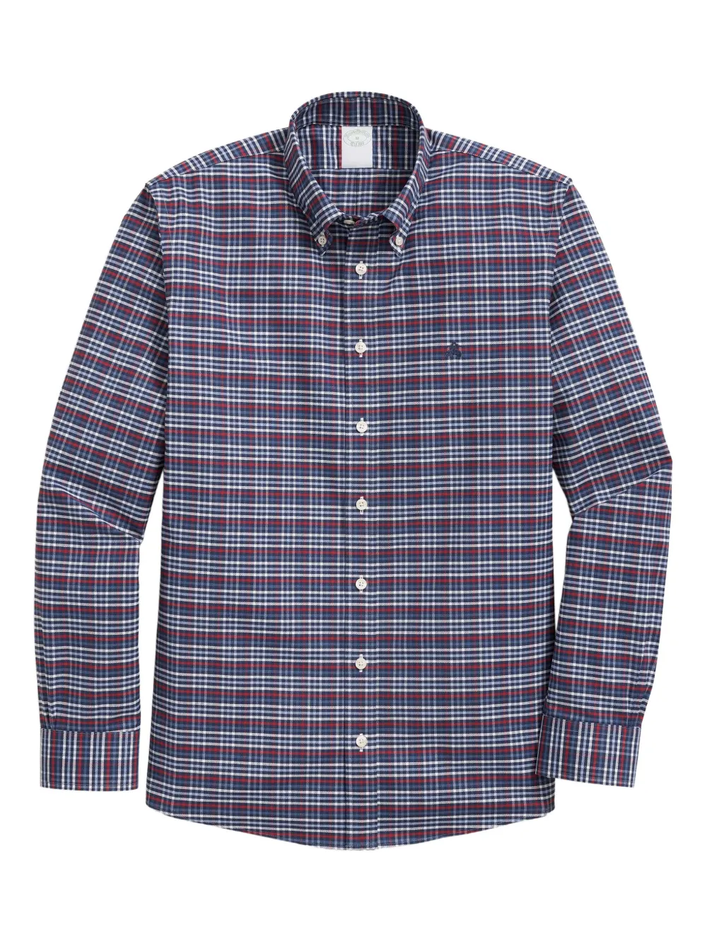 Brooks Brothers plaid button-down collar shirt | Blue | Image 1