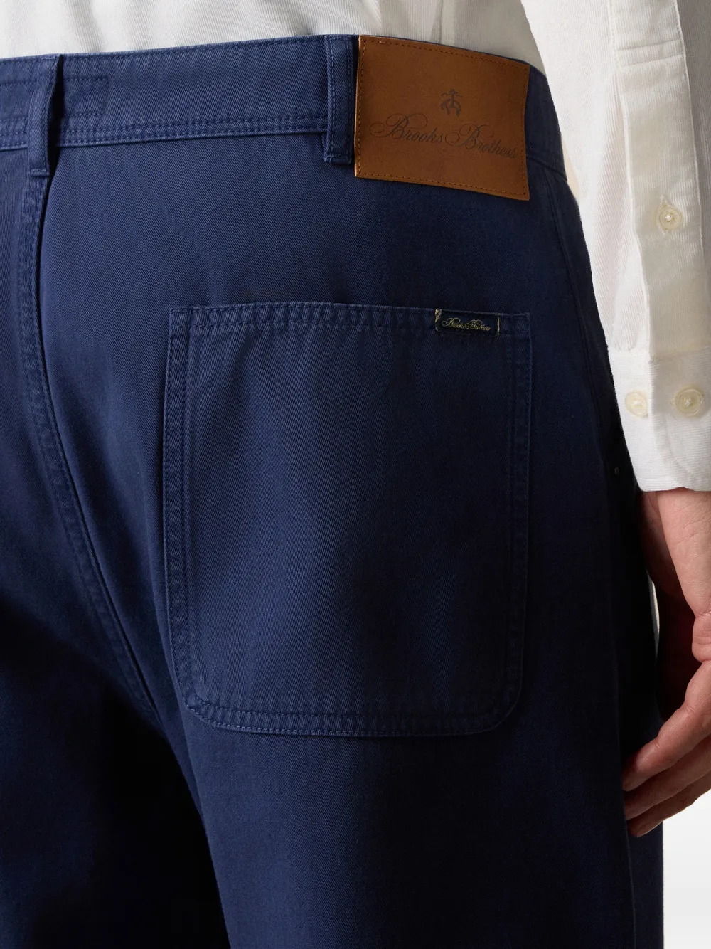 Brooks Brothers Broek met zakken aan de voorkant Blauw