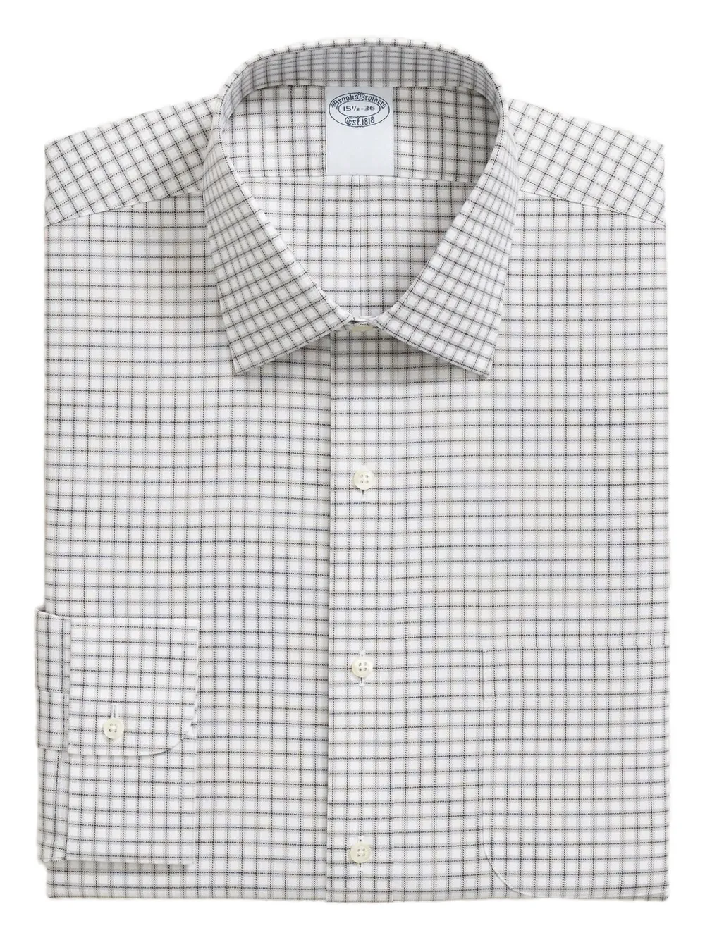 Brooks Brothers checked button-fastening shirt | White | Image 1
