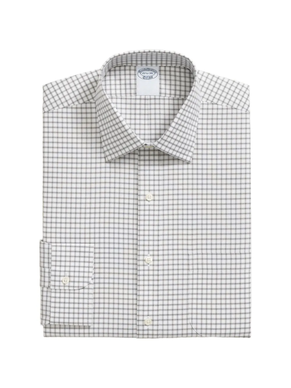 Brooks Brothers polo boutonné à carreaux - Blanc Brooks Brothers polo boutonné à carreaux - Blanc