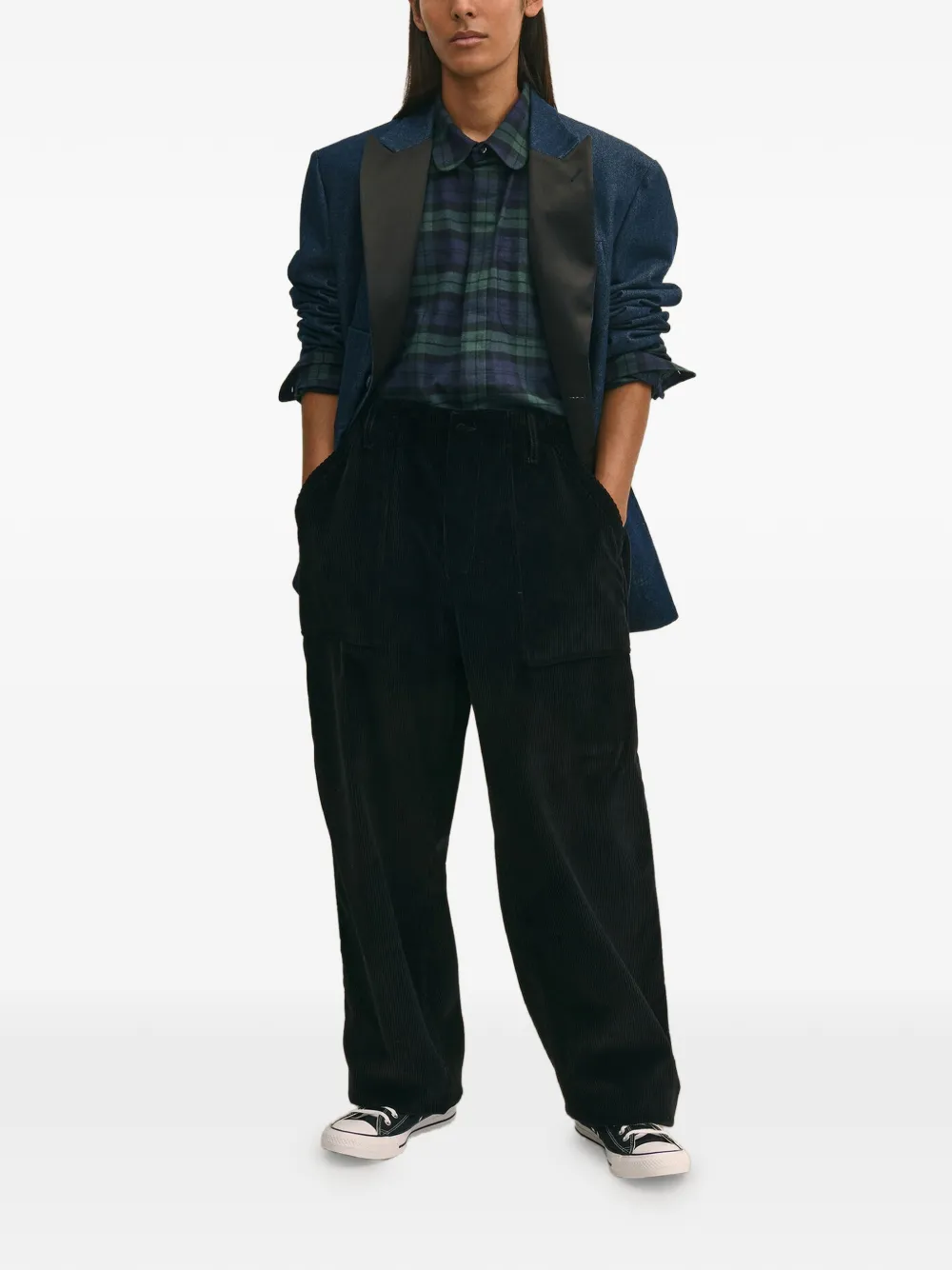 Brooks Brothers X Engineered Garments katoenen flanellen overhemd met knopen Blauw