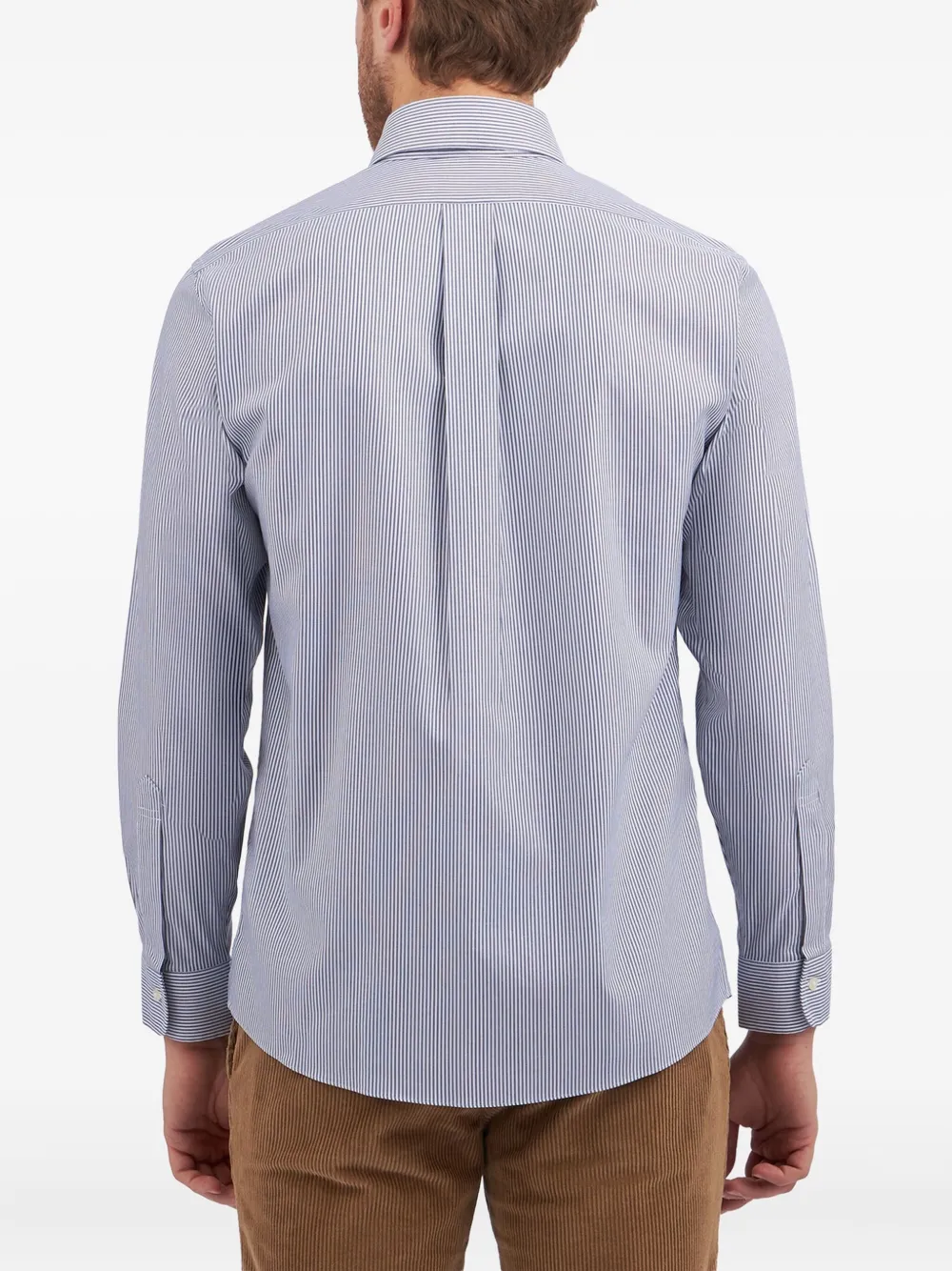 Brooks Brothers Gestreept overhemd met knopen Blauw