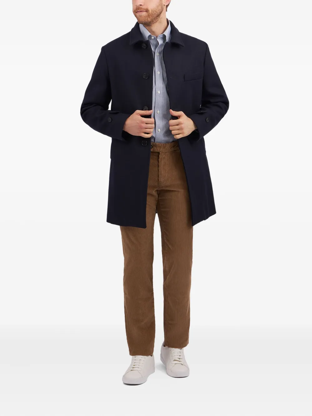 Brooks Brothers Gestreept overhemd met knopen - Blauw