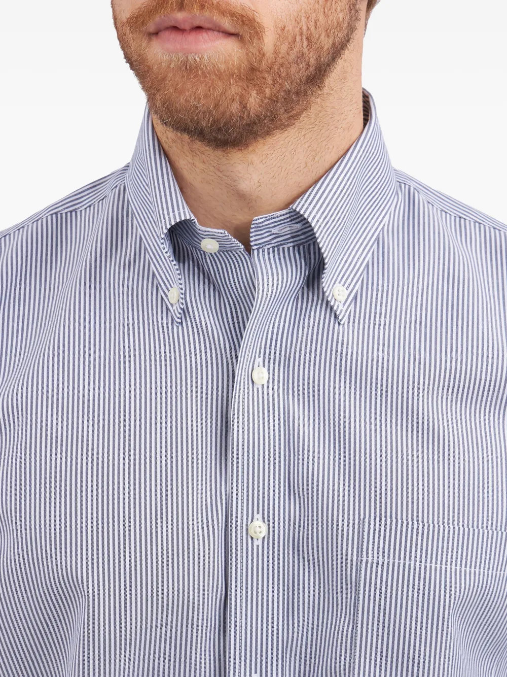 Brooks Brothers Gestreept overhemd met knopen Blauw
