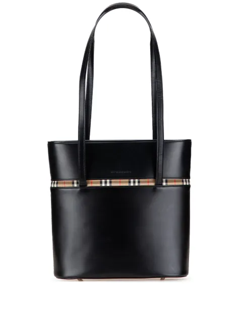 Burberry Pre-Owned bolsa de hombro House Check Trimmed Leather 2000-2017