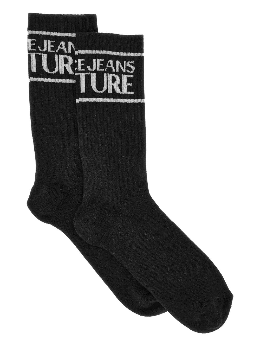Versace Jeans Couture logo-jacquard socks - ブラック Versace Jeans Couture logo-jacquard socks - ブラック