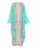 Camilla bell-sleeve coat - Blue