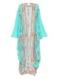 Camilla bell-sleeve coat - Blue