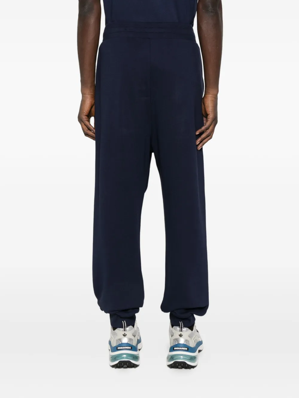 Moschino Logo-embroidered Track Pants In Blue