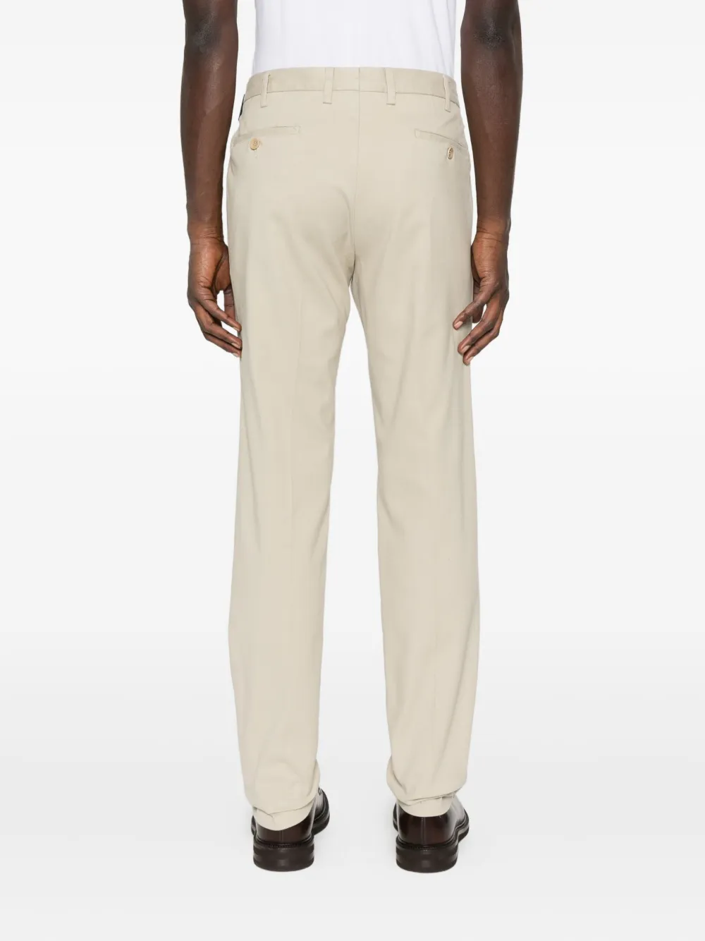 Rota Cotton Blend Straight-leg Trousers In Neutral