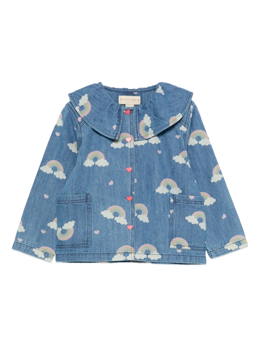 Konges Sløjd rainbow-print denim shirt | Blue | Image 1
