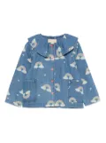 Konges Sløjd rainbow-print denim shirt - Blue