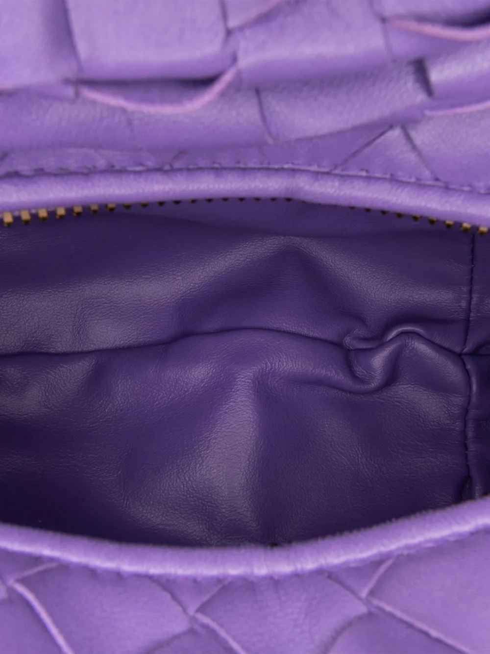 Pre-owned Bottega Veneta 2012-2025 Mini Nappa Intrecciato Jodie Hobo Bag In Purple