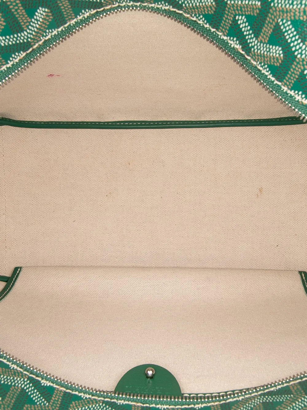 Pre-owned Goyard 2017 Ine Artois Pm Tote Bag In Green