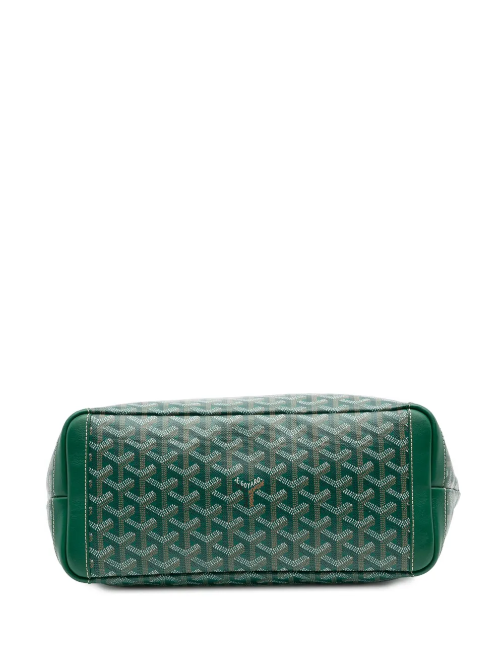 Pre-owned Goyard 2017 Ine Artois Pm Tote Bag In Green