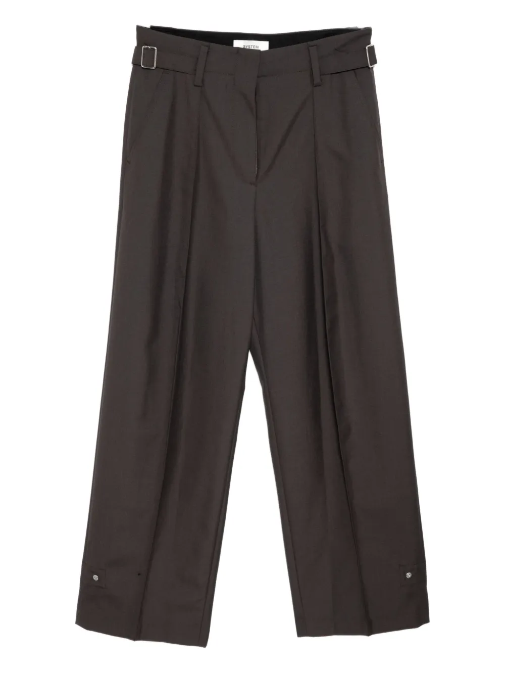 System Soft Volumed Trousers In Brown