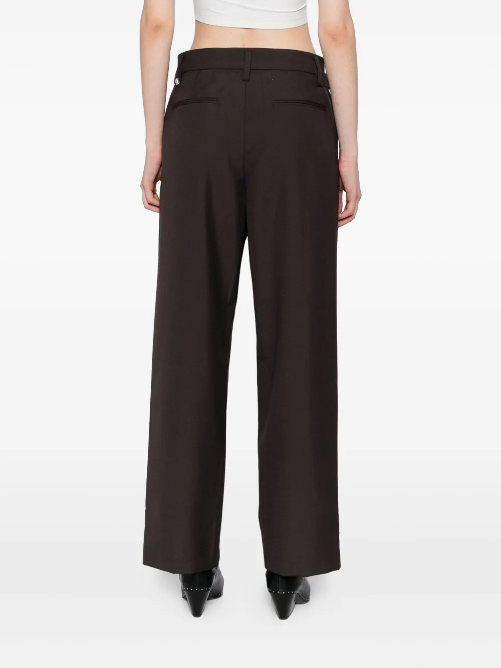 System Soft Volumed Trousers In Brown