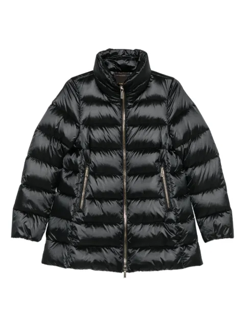 Moorer quilted zip-front coat