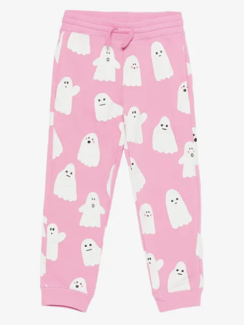 Stella McCartney Kids pantalones con cordones en la pretina y fantasma estampado