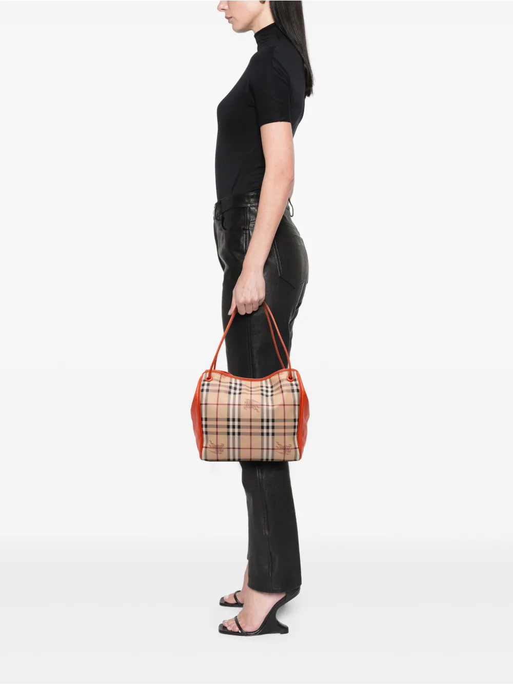 Burberry Pre-Owned 2000-2017 Small Haymarket Check Coated Canvas Canterbury tote bag | Pre-Owned | Image 2