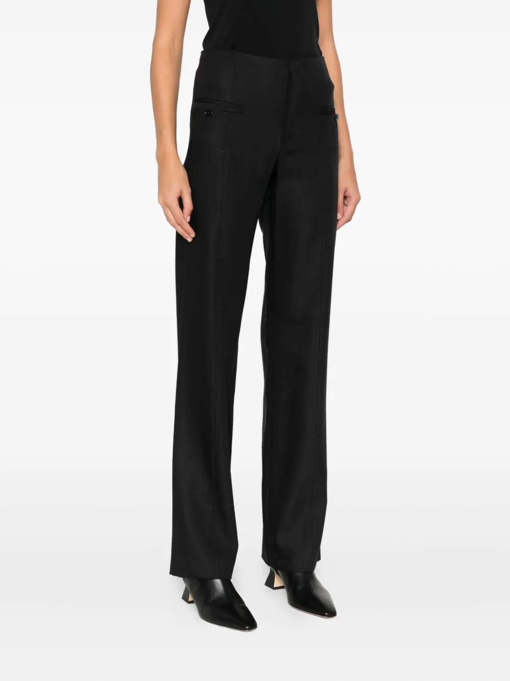 Loulou De Saison Welt-pocket Trousers In Black