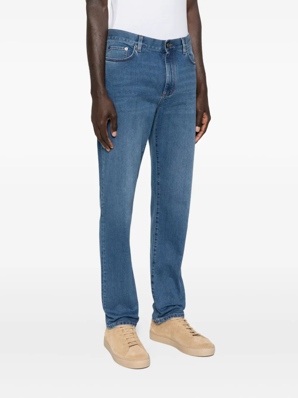 Zegna Jeans met vijf zakken Blauw