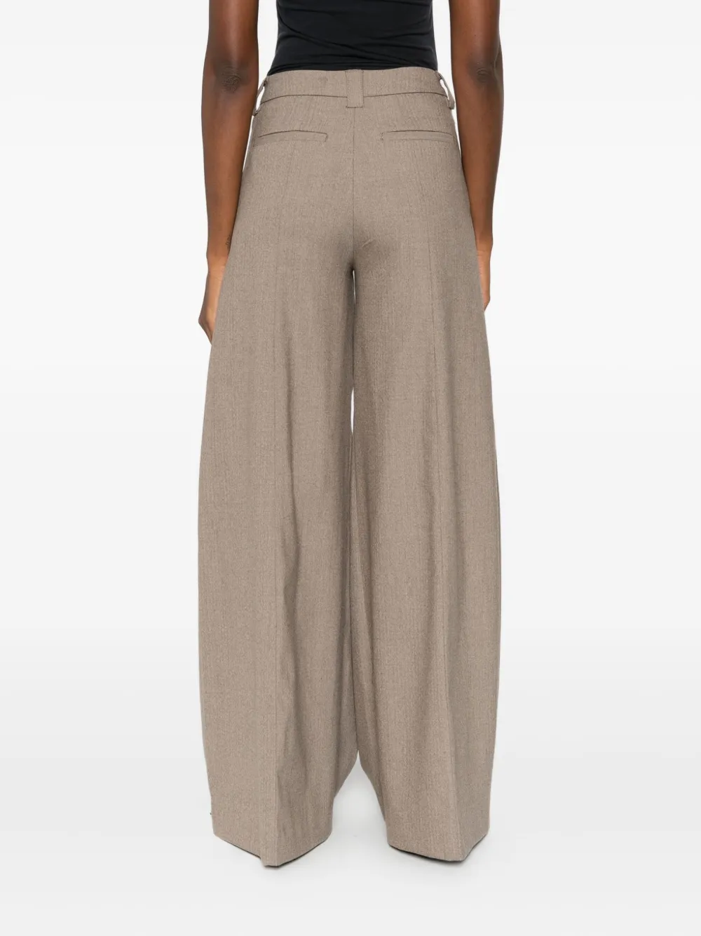 THELATEST Broek met geplooid detail Beige