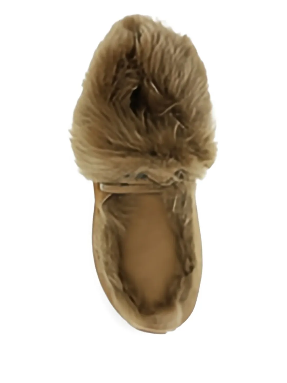Pedro Garcia Jadine Fur-lined Mixed Leather Moccasins In Brown