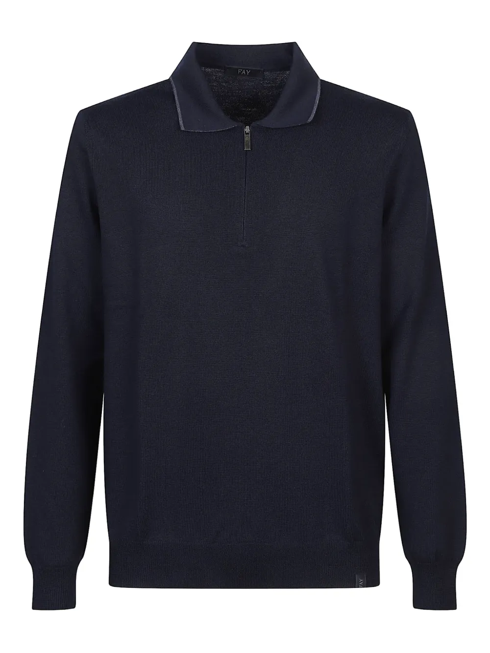 Fay Polo Neck Sweater In Blue