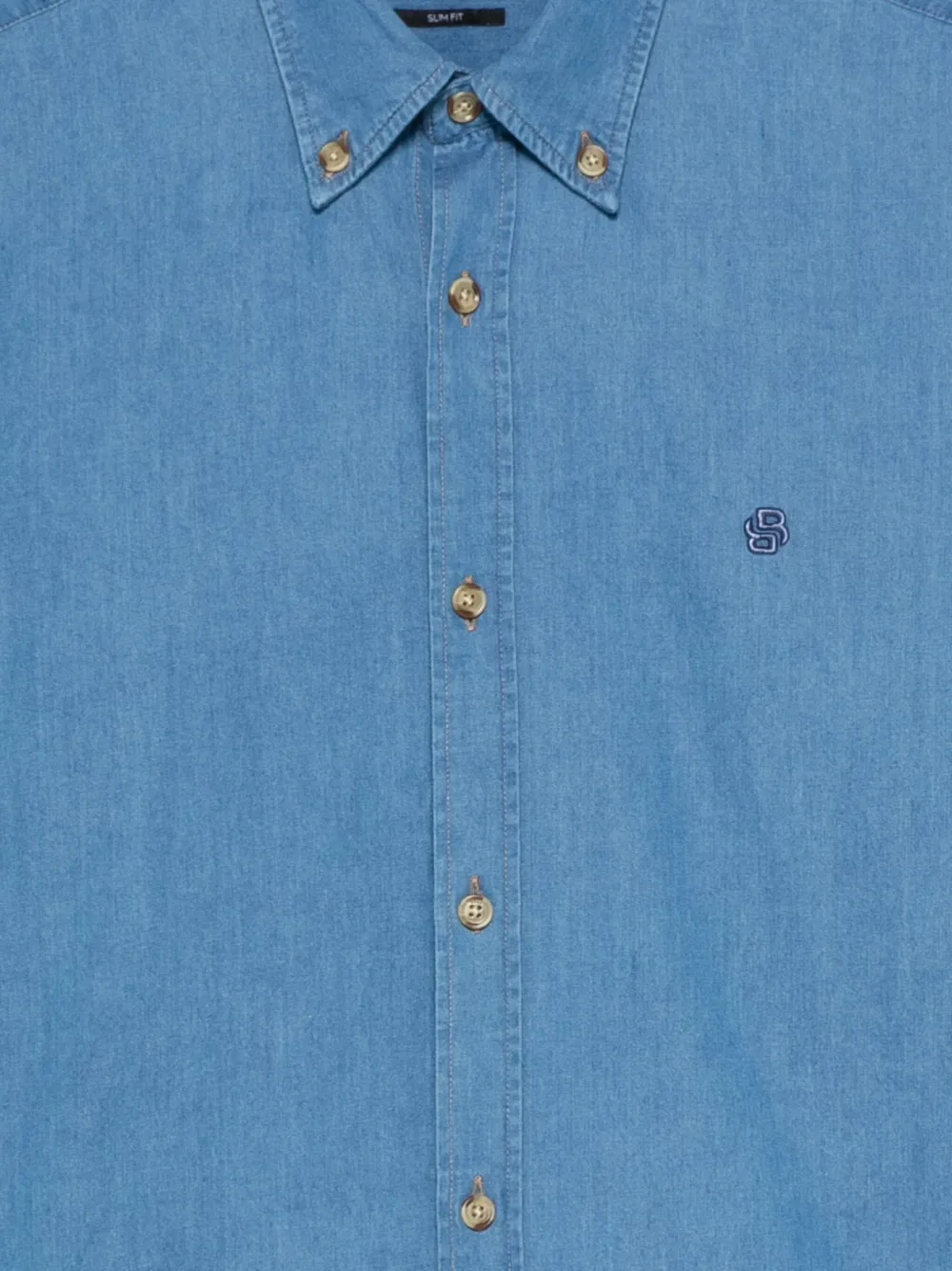 BOSS Overhemd met logodetail Blauw