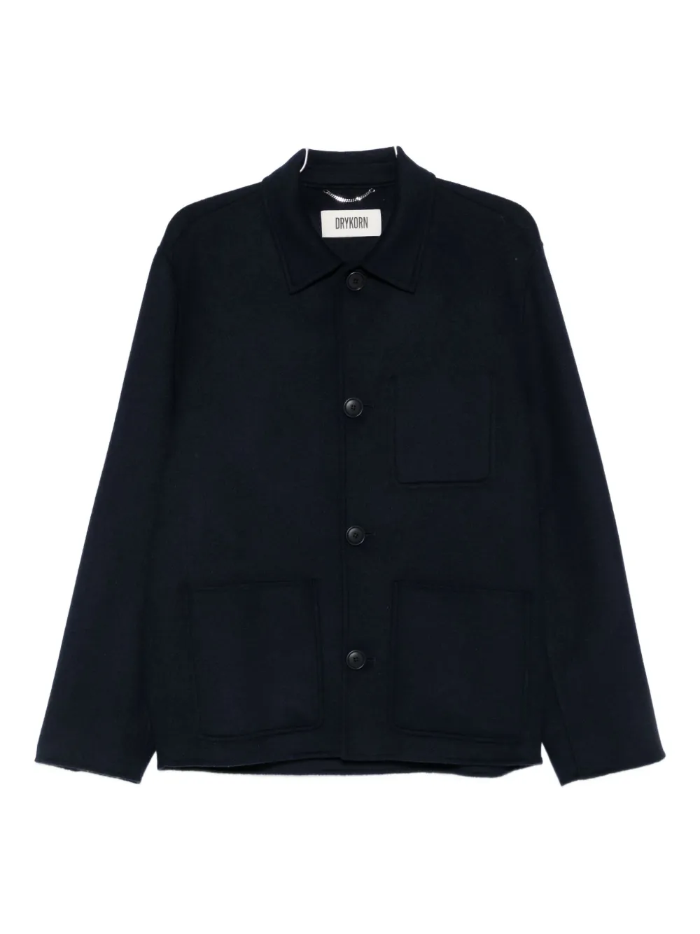 Drykorn patch-pocket buttoned jacket | Blue | Image 1