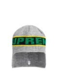 Supreme logo-jacquard ear-flap beanie - Grey