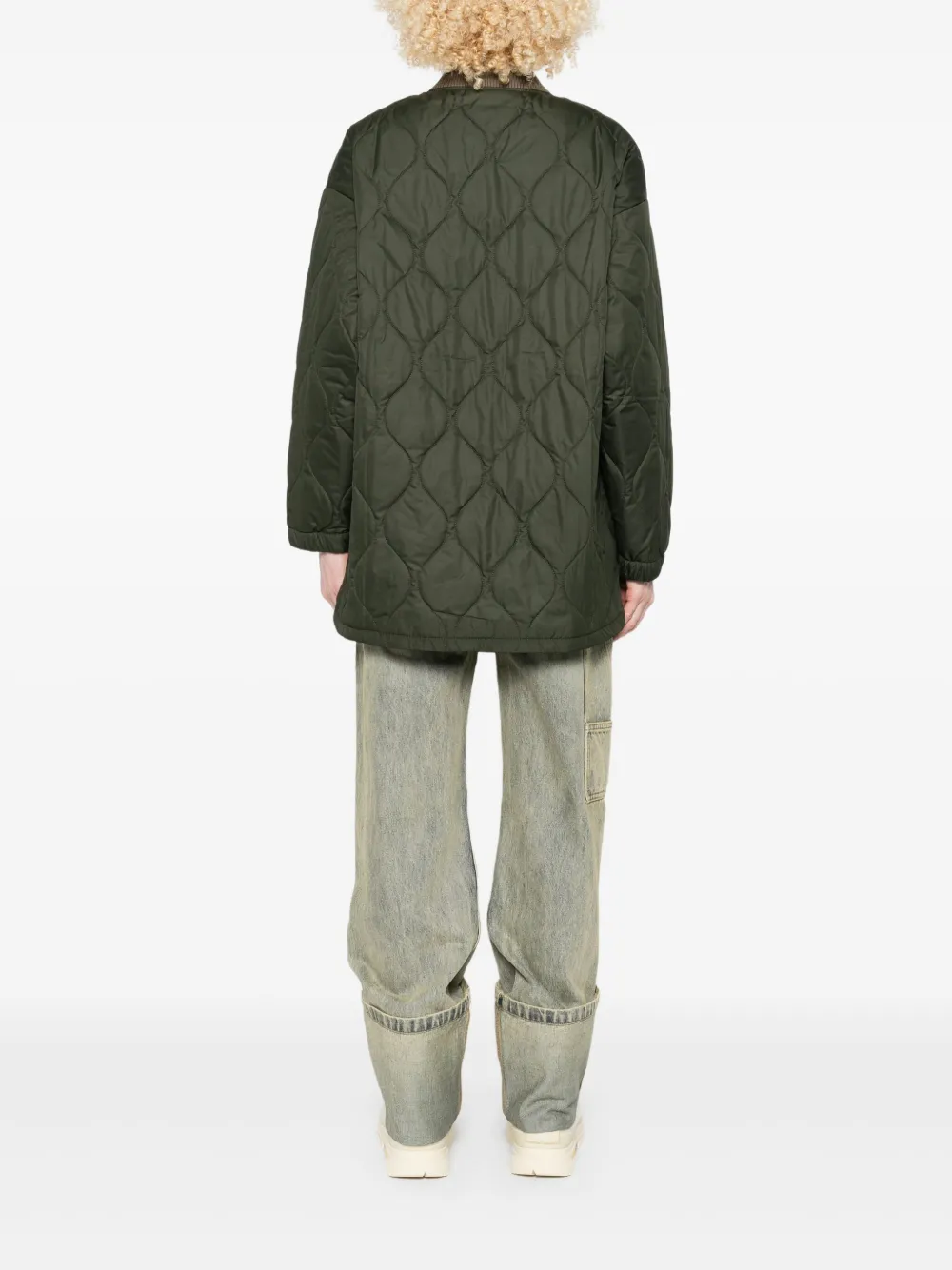 Ag Quilted Oversized Coat In Multi