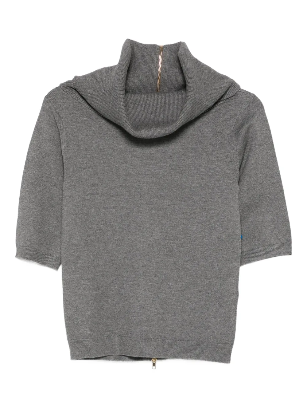 Semicouture Zip-up Sweater In Gray