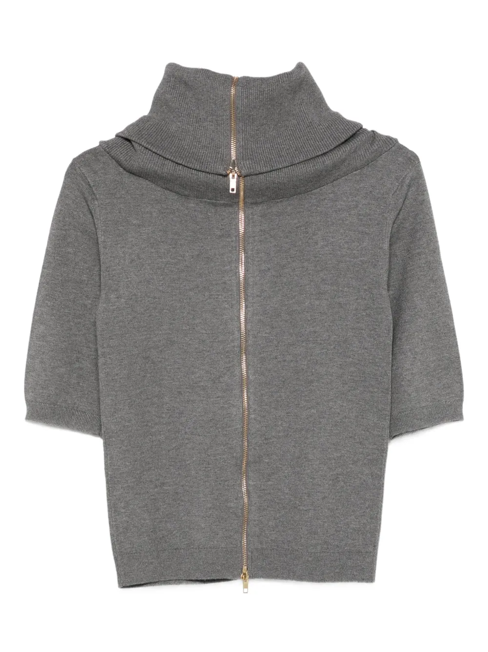Semicouture Zip-up Sweater In Gray