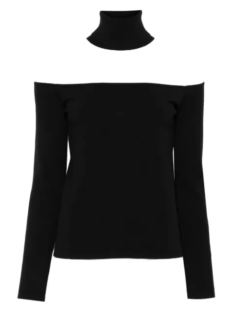 Semicouture turtleneck cutout sweater
