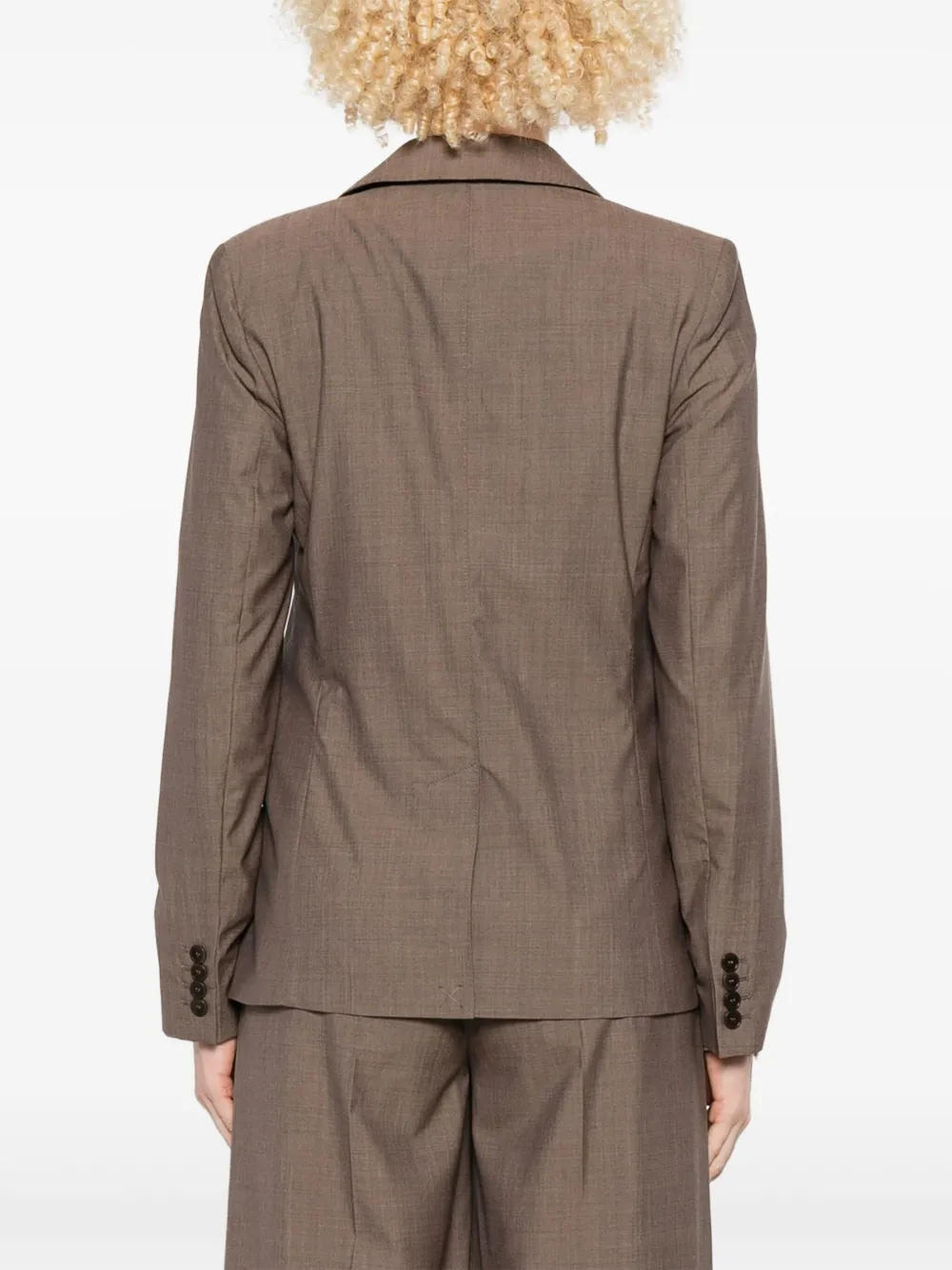 Joseph Single-breasted Wool Blazer In Brown