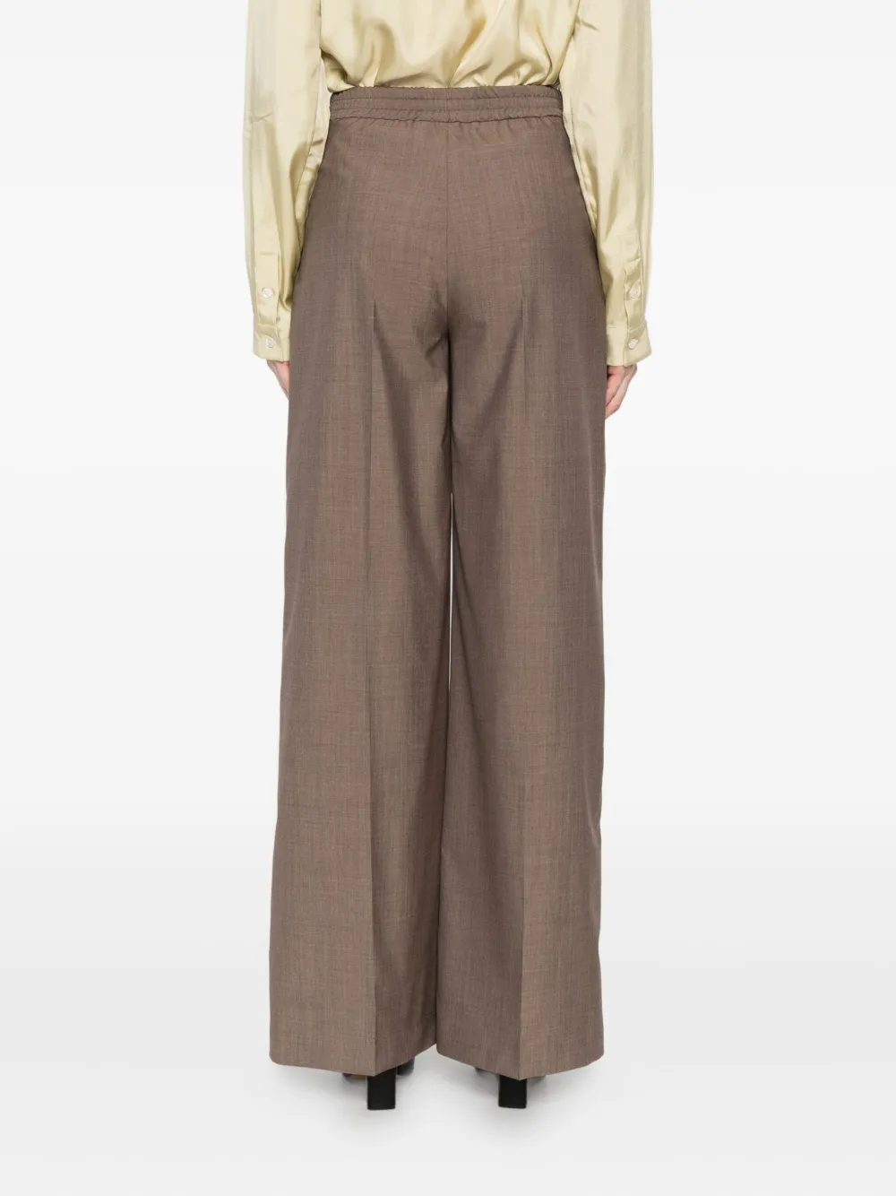 Joseph Alanel Pleated-front Trousers In Brown