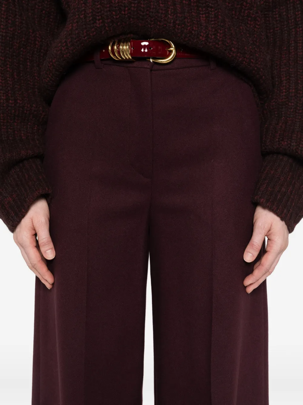 JOSEPH Alana broek met geplooide voorkant Bruin