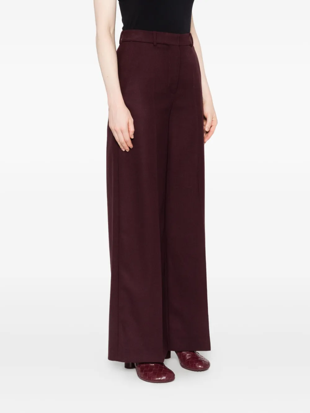 JOSEPH Alana broek met geplooide voorkant Bruin