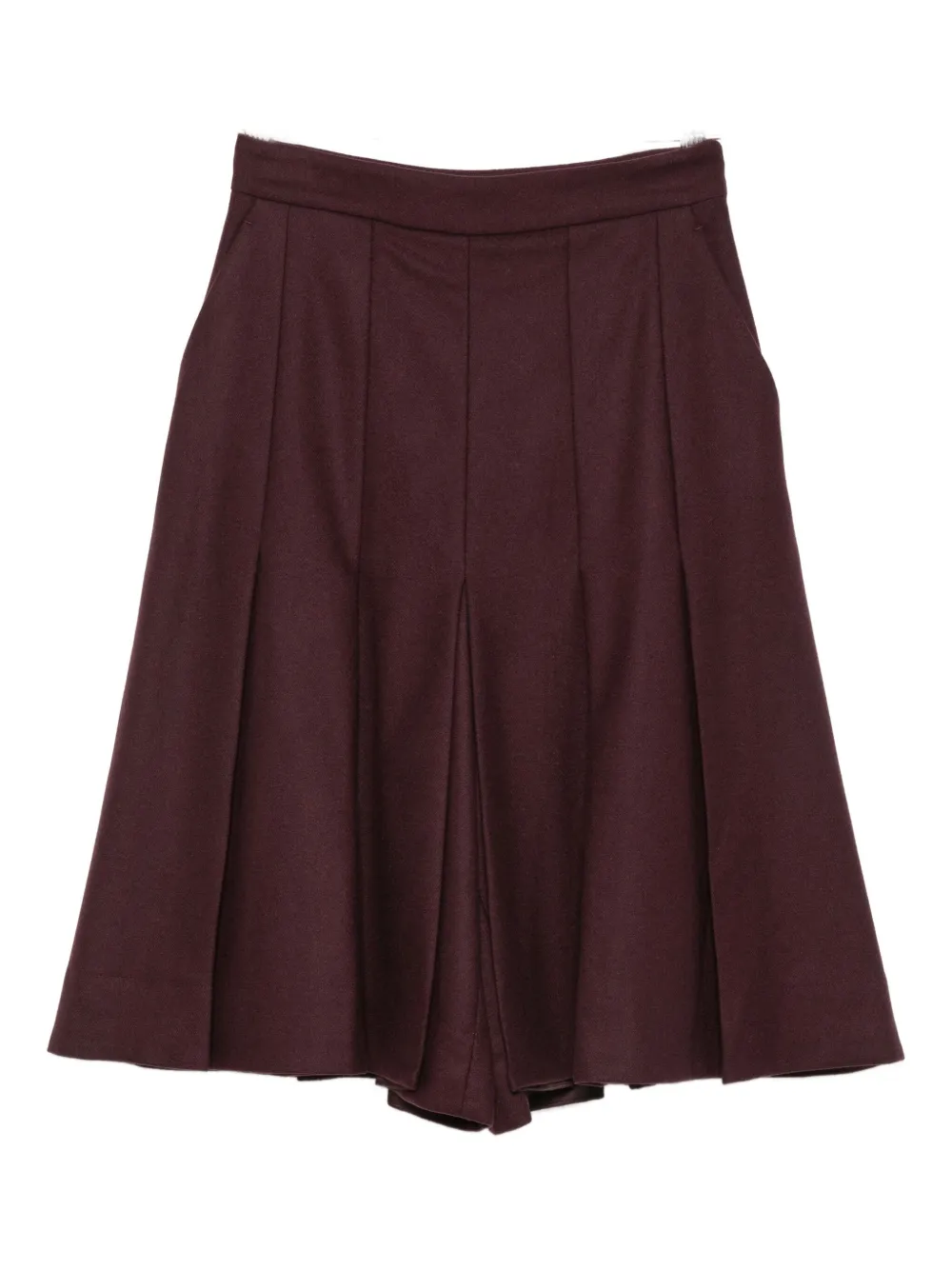 Joseph Pleated Shorts In Brown